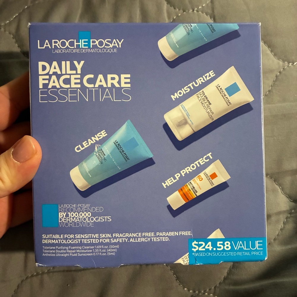 La Roche Posay Daily Face Care Essentials Gift 3 Set - Cleanser SPF Moisturizer